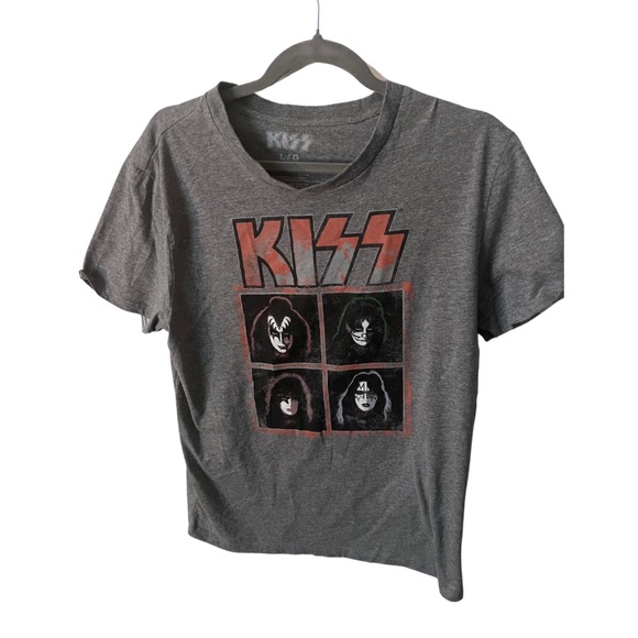 KISS Other - Official Merch | KISS Heather Grey Crew Neck Band Tee | Size L